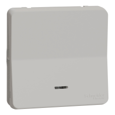 Кнопка с подсветкой 10А IP55 2-модульная скрытая белая Schneider Electric Mureva S