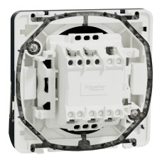 Кнопка с маркировкой 10А IP55 2-модульная скрытая чёрная Schneider Electric Mureva S