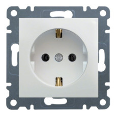 Розетка с заземлением белая Hager Lumina.2, WL1050