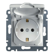 Розетка с заземлением белая Hager Lumina.2, WL1150