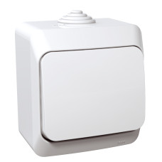 Кнопка IP44 2-модульная накладная белая Schneider Electric Cedar Plus