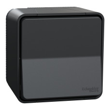 Кнопка 10А IP55 2-модульная накладная чёрная Schneider Electric Mureva S