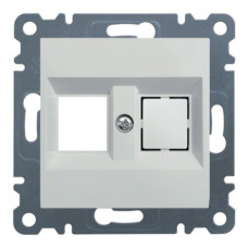 Лицевая панель 2-местная RJ-45 RJ-12 белая Hager Lumina.2, WL2320