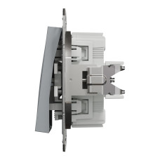 Выключатель жалюзи скрытый сталь Schneider Electric Asfora