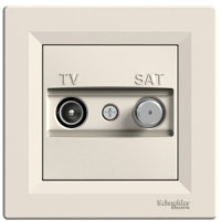 Розетка оконечная TV+SAT скрытая слоновая кость Schneider Electric Asfora