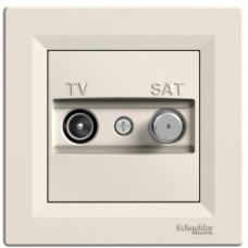 Розетка оконечная TV+SAT скрытая слоновая кость Schneider Electric Asfora
