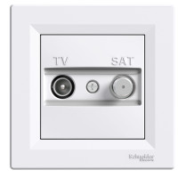 Розетка индивидуальная TV+SAT скрытая белая Schneider Electric Asfora