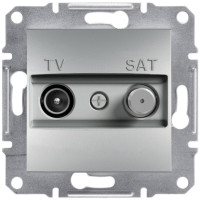Розетка оконечная TV+SAT скрытая алюминий Schneider Electric Asfora