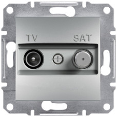 Розетка оконечная TV+SAT скрытая алюминий Schneider Electric Asfora