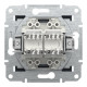 Розетка 2-местная компьютерная Cat.6 UTP скрытая антрацит Schneider Electric Asfora