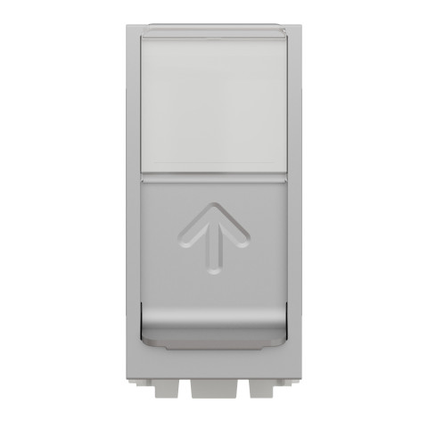 Розетка компьютерная Cat.5e UTP 1-модульная скрытая алюминий Schneider Electric Unica New
