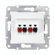 Розетка аудио скрытая белая Schneider Electric Sedna