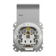 Розетка 1-местная с заземлением IP44 алюминий Schneider Electric Sedna Design
