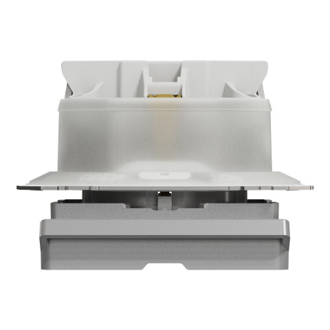 Розетка 1-местная с заземлением IP44 алюминий Schneider Electric Sedna Design