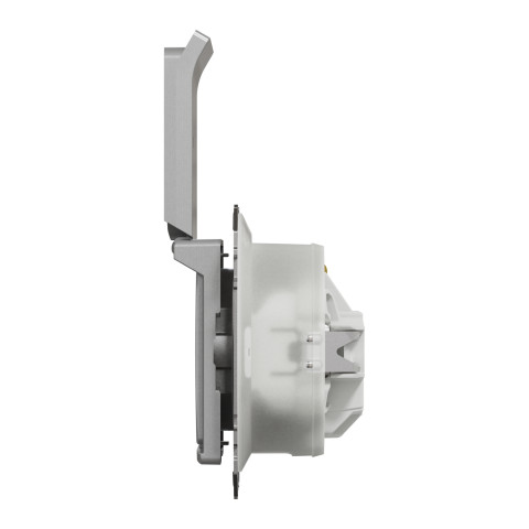 Розетка 1-местная с заземлением IP44 алюминий Schneider Electric Sedna Design
