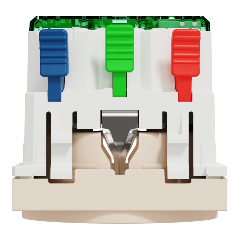 Розетка 1-местная с заземлением слоновая кость Schneider Electric Unica New, NU301744