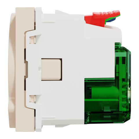 Розетка 1-местная с заземлением слоновая кость Schneider Electric Unica New, NU301744