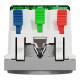 Розетка 1-местная с заземлением со шторками с USB алюминий Schneider Electric Unica New