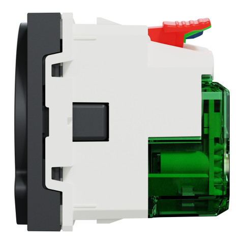 Розетка 1-местная с заземлением со шторками с USB антрацит Schneider Electric Unica New