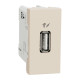 Розетка 1-местная с USB 2.0 05А скрытая слоновая кость Schneider Electric Unica New