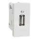 Розетка 1-местная с USB 2.0 05А скрытая белая Schneider Electric Unica New, NU342818