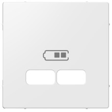 Накладка с USB 2,1А полярно-белая Schneider Electric Merten System M, MTN4367-0319