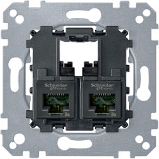 Механізм 2-місної комп'ютерної розетки Cat.5E UTP Schneider Electric Merten, MTN4575-0002