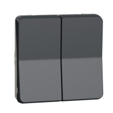 Выключатель жалюзи 10А IP55 скрытый чёрный Schneider Electric Mureva S