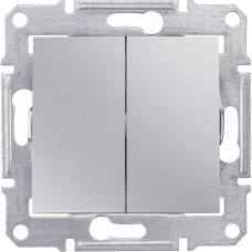 Выключатель 2-клавишный скрытый алюминий Schneider Electric Sedna