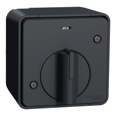 Выключатель с таймером 10А IP55 накладной чёрный Schneider Electric Mureva S