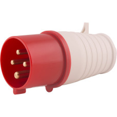 Вилка 3P+PE 32А 380В IP44 переносная красная E.NEXT, p011005