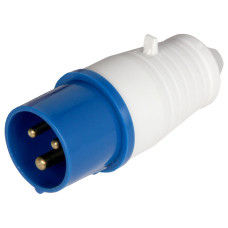 Вилка 2P+PE 16А 220В IP44 переносная синяя E.NEXT, p011001