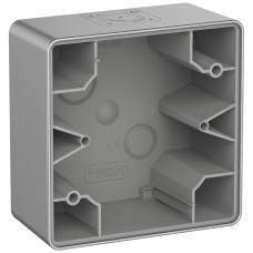 Монтажна коробка 1-місна накладна алюміній Schneider Electric Panzer