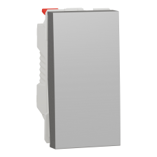 Выключатель 1-клавишный проходной скрытый алюминий Schneider Electric Unica New, NU310330