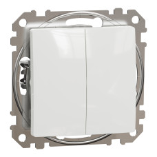 Кнопка 2-кнопочная 10А скрытая белая Schneider Electric Sedna Design & Elements