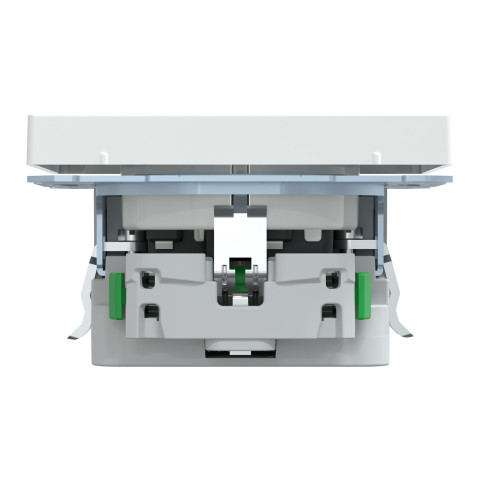 Розетка с заземлением лотосовая белая Schneider Electric Merten D-Life, MTN2367-6035