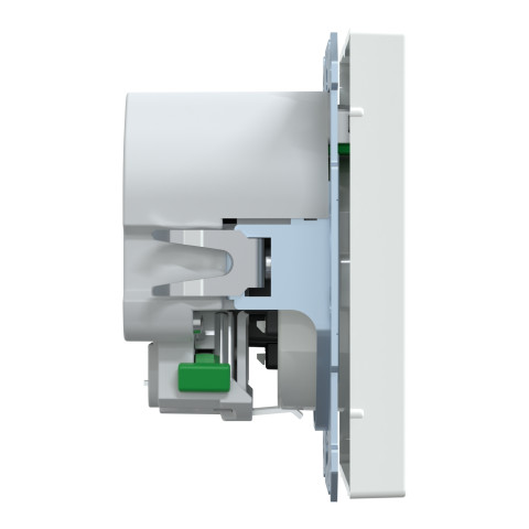 Розетка с заземлением лотосовая белая Schneider Electric Merten D-Life, MTN2367-6035
