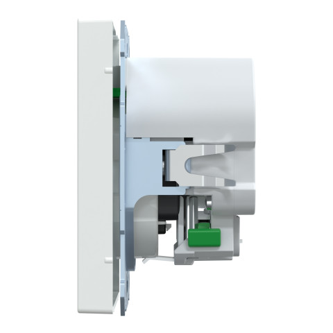 Розетка с заземлением лотосовая белая Schneider Electric Merten D-Life, MTN2367-6035