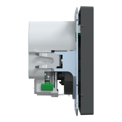Розетка 1-местная с заземлением антрацит Schneider Electric Merten D-Life, MTN2367-6034
