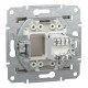 Розетка компьютерная Cat.6 UTP скрытая бронза Schneider Electric Asfora