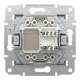Розетка компьютерная Cat.6 UTP скрытая бронза Schneider Electric Asfora