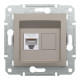 Розетка компьютерная Cat.6 UTP скрытая бронза Schneider Electric Asfora