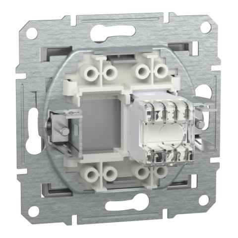 Розетка компьютерная Cat.6 UTP скрытая алюминий Schneider Electric Asfora