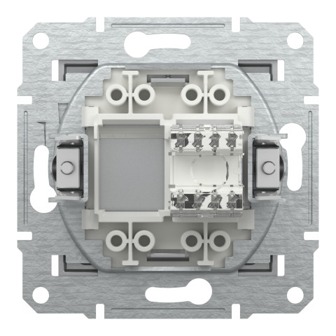 Розетка компьютерная Cat.6 UTP скрытая алюминий Schneider Electric Asfora
