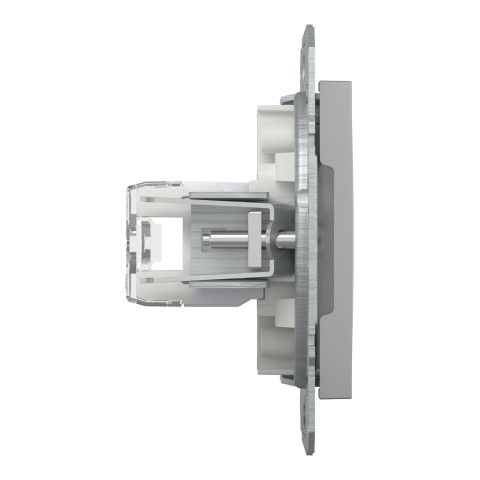 Розетка компьютерная Cat.6 UTP скрытая алюминий Schneider Electric Asfora