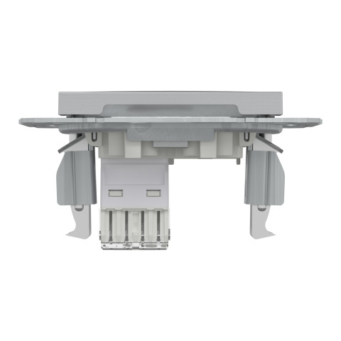 Розетка компьютерная Cat.6 UTP скрытая алюминий Schneider Electric Asfora