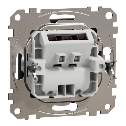 Розетка с кабелем чёрная Schneider Electric Sedna Design