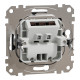 Розетка с кабелем чёрная Schneider Electric Sedna Design