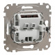 Розетка с кабелем белая Schneider Electric Sedna Design