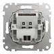 Розетка с кабелем белая Schneider Electric Sedna Design